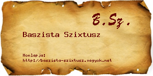 Baszista Szixtusz névjegykártya